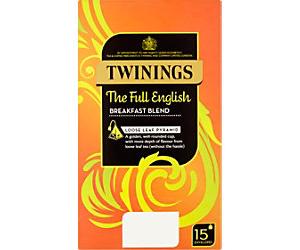 Twinings Full English Tea Bags Breakfast Blend Pack of 15