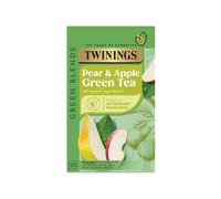 Twinings - Green Tea, Apple & Pear - 20 Tea Bags - Sugar Free - Fruity Green Tea Blend - Antioxidant Rich - Refreshing Everyday Tea
