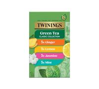 Twinings - Green Tea Classic Collection - 20 Envelopes - Ginger, Lemon, Jasmine & Mint