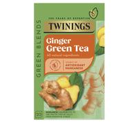 Twinings - Green Tea & Ginger - 20 Tea Bags - Sugar Free - Spicy and Refreshing Green Tea Blend - Antioxidant Rich - Digestive Friendly