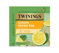 Twinings Green Tea - Lemon Green Tea - 4 x 80 Tea Bags - All Natural Flavours - Sugar Free Tea