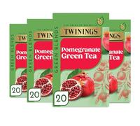 Twinings Green Tea & Pomegranate 80 Tea Bags (Multipack of 4 x 20 Bags)