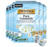 Twinings Herbal Camomile Tea K-Cup Pods for Keurig, Naturally Caffeine Free, Made with Pure Camomile Blossoms, 12 Count (Pack of 6)