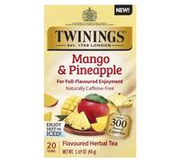 Twinings, Herbal Tea, Mango & Pineapple, Caffeine-Free, 20 Tea Bags, 1.69 oz (48 g)