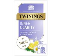 Twinings Inner Clarity Lemon Balm and Chamomile Tea with Tulsi, 18 Tea Bags