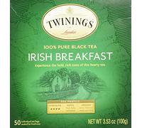 Twinings Irish Breakfast Black Bagged Tea, 50 Count