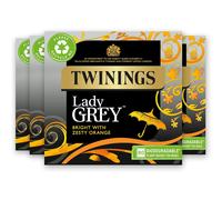 Twinings Lady Grey Tea | Bright & Refreshing Black Tea with Zesty Orange | Multipack Bulk Buy, 320 (4 x 80) Biodegradable Tea Bags