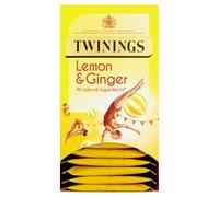 Twinings Lemon and Ginger Fruit Infusion Tea Bags (Pack of 20)