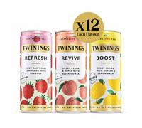 Twinings - Mixed - Sparkling - Tea - 36 - Pack - Lightly - Sparkling - Ready - To - Drink - Tea - Cans - Refreshing - Alcohol - Free - Tea - Drink - S