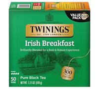 Twinings of London Irish Breakfast Black Tea Bags, 50 Count