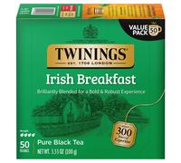Twinings of London Irish Breakfast Black Tea Bags, 50 Count
