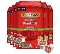Twinings of London K-Cup Portion Pack for Keurig K-Cup Brewers Decaffeinated Breakfast Tea, English, 72 Count (Pack of 6) by Twinings