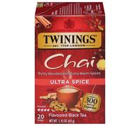 Twinings of London Ultra Spice Chai Tea Bags, 20 Count