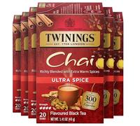 Twinings of London Ultra Spice Chai Tea Bags, 20 Count (Pack of 6)