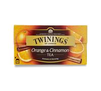 Twinings - Orange & Cinnamon - Black Tea - International Blend - 25 Envelopes - Warm Spiced Citrus Flavour