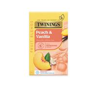 Twinings Peach & Vanilla 20 Tea Bags Sugar Free Tea Caffeine-Free Tea Twinings Tea Selection
