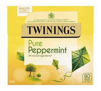 Twinings Pure Peppermint Flavoured Tea Bags - 80 Biodegradable Bags Caffeine & Sugar Free Herbal Tea for Digestion & Refreshment Natural Peppermint Flavor