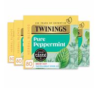 Twinings Pure Peppermint Flavoured Tea Bags - 320 Biodegradable Bags (Multipack of 4 x 80))