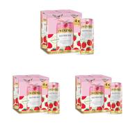 Twinings Refresh - Raspberry & Lemon Flavoured Sparkling Tea (4 x 250ml cans) - Non-Alcoholic, Low Calorie Soft Drink, No Added Sugar, No Artificial Sweeteners Low Caffeine, Green Tea Infusion