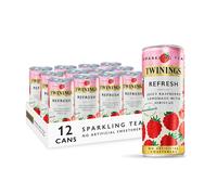 Twinings Refresh Raspberry & Lemon Sparkling Tea, 12x250ml, Sugar Free