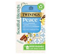Twinings Soulful Blends Peace Inspired by Ayurveda - Mellow Camomile Tea Infusion with Vanilla & Cinnamon Herbal Tea - 20 x Biodegradable Tea Bags