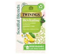 Twinings Soulful Blends Revitalise Inspired by Ayurveda - Invigorating Lemon Herbal Tea Infusion with Camomile & Tulsi - Tea, 20 x Biodegradable Tea Bags