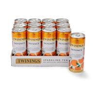 Twinings Sparkling Tea Defence 12 Pack - Orange & Passionfruit Flavoured with Green Tea Infusion, Elderberry Extract & added Vitamins