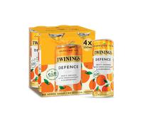 Twinings Sparkling Tea - Defence - Orange & Passionfruit - Sparkling Tea with Added Zinc, Vitamins D & C - 4 Pack