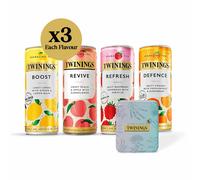 Twinings - Sparkling Tea - Mixed Variety - 12 Pack - Free Pocket Tea Tin Gift Set
