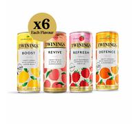 Twinings - Sparkling Tea - Mixed Variety - 24 Pack - Premium Lightly Sparkling Tea Drink Selection