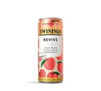 Twinings - Sparkling Tea Revive - 250ml Can - Lightly Sparkling Tea Drink with Natural Flavour - Low Calorie Refreshing Alternative to Sugary
