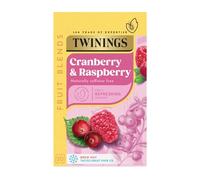 Twinings Strawberry & Cranberry Fruit Infusion Flavoured Tea - 20 Biodegradable Bags Caffeine & Sugar Free Herbal Vegan Tea with Natural Fruit Flavors Refreshing Berry Blend