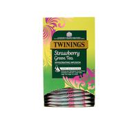 Twinings - Strawberry Green Tea - Green Tea - 15 Pyramid Tea Bags - Individually Wrapped - Fruity Fresh Taste