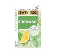 Twinings Superblends Cleanse Tea - Green Tea Herbal infusion with Matcha, Lemon & Fennel Seeds with Manganese- 20 Biodegradable Tea Bags