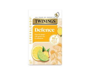 Twinings Superblends Defence Herbal Tea Bags 20 Envelopes Immune Support Tea with Vitamin C