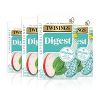 Twinings Superblends Digest Tea, Spearmint Herbal Tea Infusion with Apple, Rooibos and Baobab, 20 Count (Pack of 4)