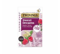 Twinings Superblends Dreams Raspberry, Valerian Flavoured Herbal Infusion Added Niacin (Vitamin B3) Health Tea Drink 20 - 4 x 20 Pack (80 Tea Bags)