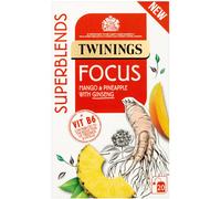 Twinings Superblends Focus Enveloped Tea Bags - 4x20