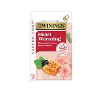 Twinings Superblends Heartea Tea - Blackcurrant & Rosemary Herbal Tea Infusion with Honey, Hibiscus & Vitamin B1 (Thiamin) - 20 x Biodegradable Tea Bags