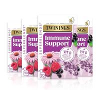 Twinings Superblends Immune Support Tea - Blackcurrant, Raspberry & Elderberry Herbal Tea Infusion with Echinacea Root & Vitamin D, 80 x Biodegradable Tea Bags