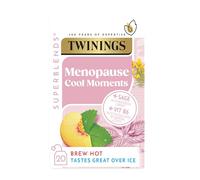 Twinings Superblends Menopause Cool Moments Peach Herbal Tea infusion with Lemon Balm, Honey Blush & Vitamin B6, 20 Biodegradable Bags