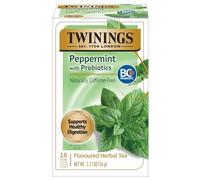 Twinings Superblends Probiotics+ Peppermint & Fennel Herbal Tea, 250 Million CFUs per Cup, 18 Tea Bags (Pack of 1), Naturally Caffeine-Free, Enjoy Hot or Iced
