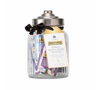 Twinings Superblends Relax & Unwind Selection Filled Jar - 30 Tea Bags - Small Ribbed Glass Jar - Filled With A Range of Infusion Tea - Relax Tea Gift
