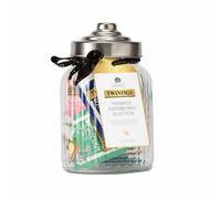 Twinings Superblends Selection Filled Jar - 30 Tea Bags - Small Ribbed Glass Jar - Filled With A Range of Infusion Tea - Wellness Tea Gift
