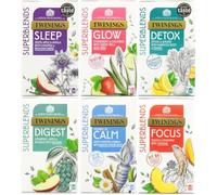 Twinings Superblends Sleep, Glow, Focus, Digest, Moment of Calm and Detox Tea Bags Bundle 6x20 Pack (120 envelopes)