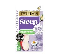 Twinings Superblends Sleep Tea - Spiced Apple & Vanilla Herbal Tea Infusion with Camomile & Passion Flower - 40 Biodegradable Tea Bags