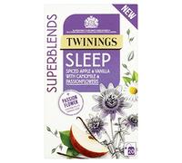 Twinings Superblends Sleep Tea - Spiced Apple & Vanilla Herbal Tea Infusion with Camomile & Passion Flower - 20 Biodegradable Tea Bags
