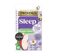 Twinings Superblends Sleep Tea - Spiced Apple & Vanilla Herbal Tea Infusion with Camomile & Passion Flower - 40 Biodegradable Tea Bags