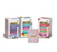 Twinings Superblends Tea Selection Pack with Pocket Tin Herbal & Green Tea Blends with Vitamins & Botanicals for Wellness & Balance