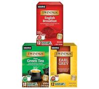 Twinings Tea Variety Sampler Pack K-Cup Pods for Keurig Single Serve, 12 Count English Breakfast, Earl Grey, Green (Pack of 3)